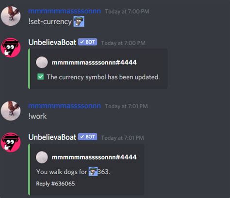 unbelievableboat commands.